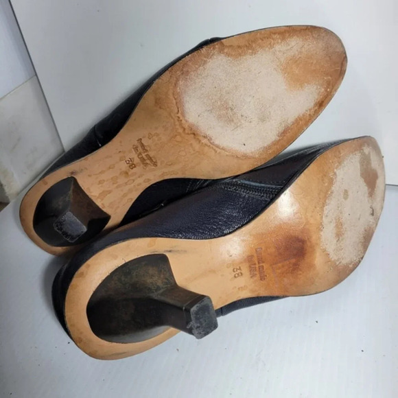 CYDWOQ Remote kitten low Heel black leather size 38 - Picture 10 of 10